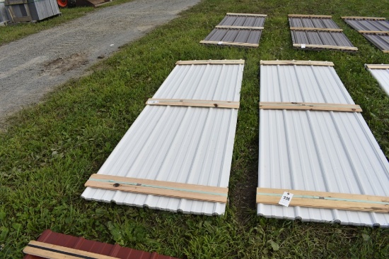 25 pieces of 10 foot long white corrugated metal roofing