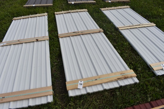 25 pieces of 10 foot long white corrugated metal roofing