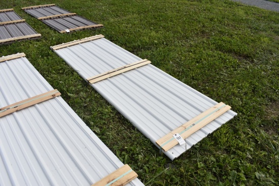25 pieces of 10 foot long white corrugated metal roofing