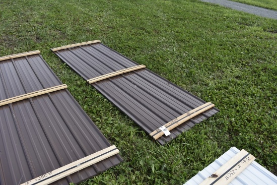 25pieces of 10 foot long brown corrugated metal roofing