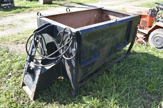 Quick Attach morter tub with hydraulic lift door