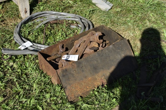 box of antique tools