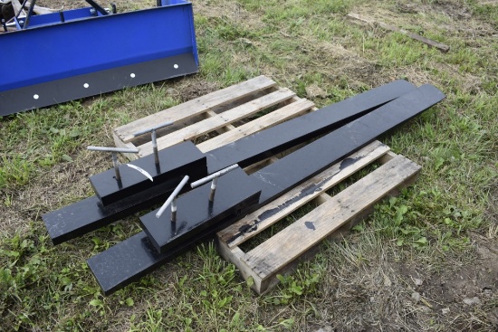 Pair of Heavy Pin On Bucket Forks