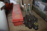 hydraulic valve, slow moving vehicle sign, and furnace valve