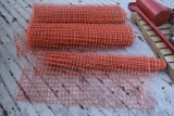 3 rolls of orange fencing