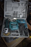 power angle grinder, jigsaw and drill in case