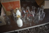 group of 11 milk bottles from local area