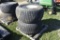 Pair of Galaxy 41x18LL-22.5 Turf Tires on 9 Lug rims