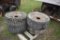 Set of 4 12-16.5 Skidsteer tires on 8 lug rims