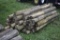 35 Round Wooden Posts mostly 6 1/2' long