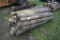 35 Round Wooden posts mostly 6 1/2' long