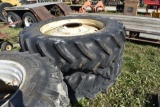 Pair of Goodyear 520/84R46 tractor Tires on 10 Lug Rims