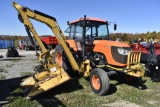 Kubota M108S tractor with Tiger Hydraulic powered side hill mower