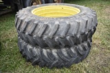 Pair od Firestone 18.4-38 Tractor tires on 10 lug rims