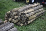 35 Round Wooden Posts mostly 6 1/2' long