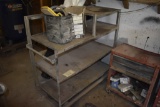 4 tier Rolling metal shop cart