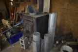 Wood Stove with wood, extra pipe and wood
