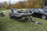 1995 Bass Tracker Pro 16 Fishing Boat with 1995 Tracker Trailstar boat Trailer