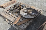 Pallet with 2 Gear Boxes 2 Hydraulic Pumps, Stump Jumper with Blades