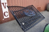 New 20' black metal entrance gates