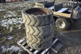 4 8.25-15 run flat tires with 8 lug rims