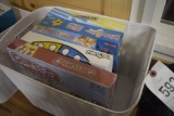 Basket of misc board games, as pictured