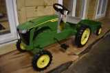 John Deere 410 8R Pedal Tractor with John Deere Tow Behind Wagon