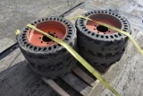 Set of four run Flat tires on 8 lug rims