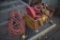 crate with sander and various other tools and extension cord