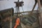 2 electric hedge trimmers and propane burner