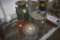 Green milk can, oil can, metal planter, minnow Trap