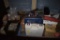 Contents on top of desk and filing cabinet