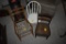 3 little wooden kids chairs