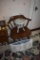 Wooden Chair, Window fan and Painted milk stool