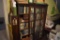 Glass Front Bookshelf and little wooden bookshelf with all books