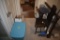 Chair, table, glassware, etc