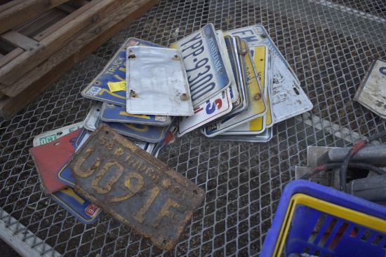 22 various license and novelty Plates