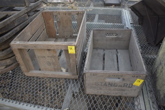 Steinie Standard Brewing company box and California Anise antique box