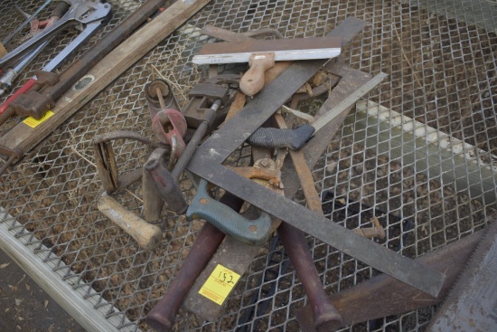group of old tools and small pipe cutter