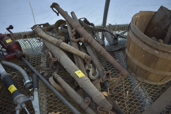 group of wipple trees and some leather strapping