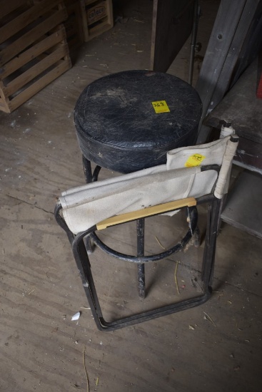 swivel stool and foldable chair