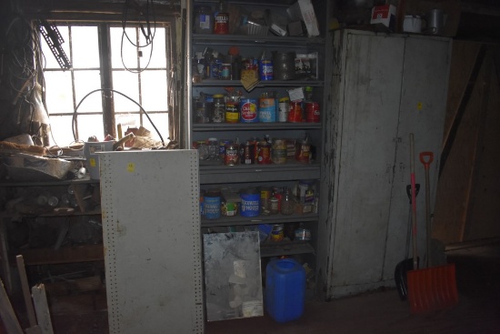 Contents and bifold cabinet, shelf, and small shelf
