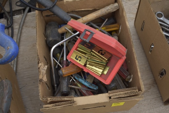Box loaded with mostly misc screwdrivers