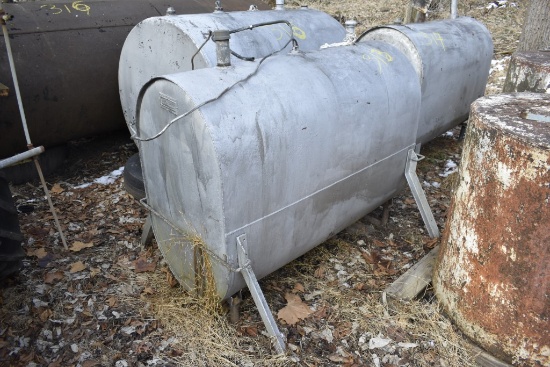 Gray fuel tank on frame