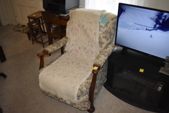 2 upholstered chairs and picture
