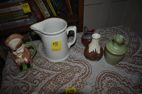 Frankoma 838 pitcher, Sun Shadows Pottery piece, holland pitcher figurine