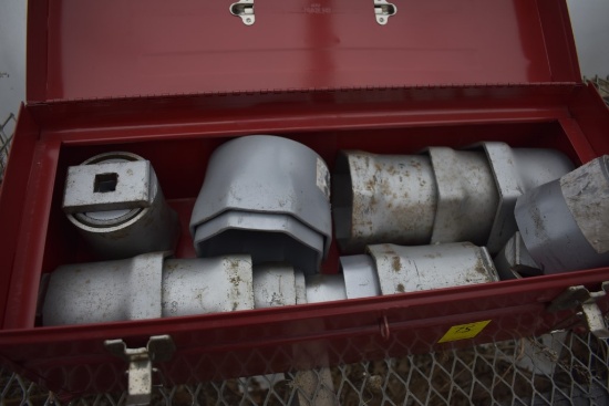 Red tool box with 8 and 6 point Truck Wheel Bearing Lock not Socket Wrench heads