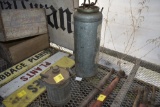 antique Sprayer Tank and little oil applicator Can