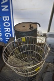 Antique Oil Barrel and Egg Basket