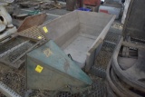 old wooden hopper and Planter Jr metal seed or fertilizer hopper